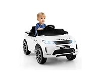 12V Kids Ride-On Car with Remote Control, Lockable Doors, Slow Start System, and Led Lights - White