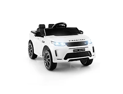 12V Kids Ride-On Car with Remote Control, Lockable Doors, Slow Start System, and Led Lights - White
