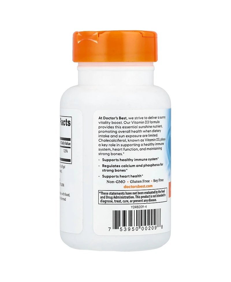 Doctor's Best Vitamin D3 25 mcg (1 000 Iu)