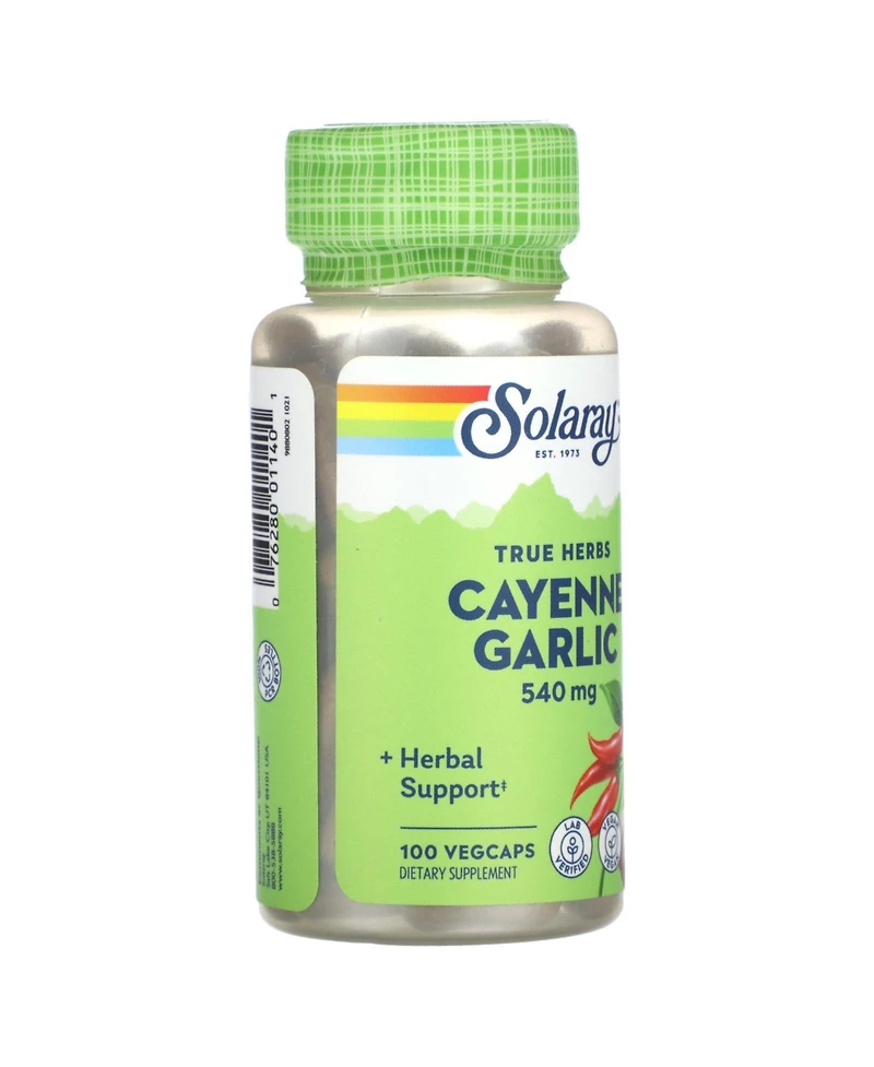 Solaray True Herbs Cayenne Garlic 540 mg