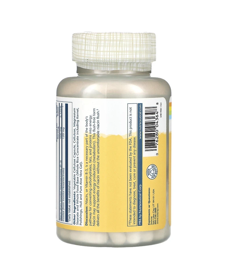 Solaray No Flush Niacin 500 mg