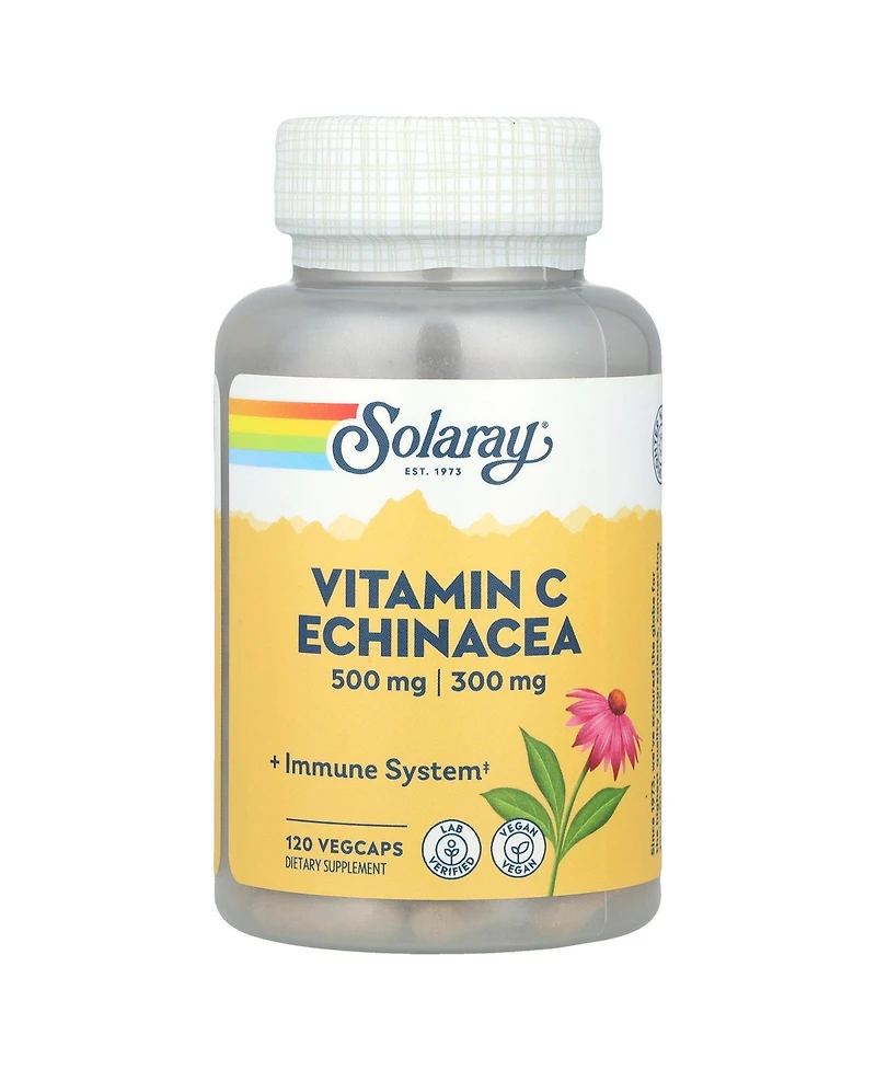 Solaray Vitamin C Echinacea - 120 VegCaps