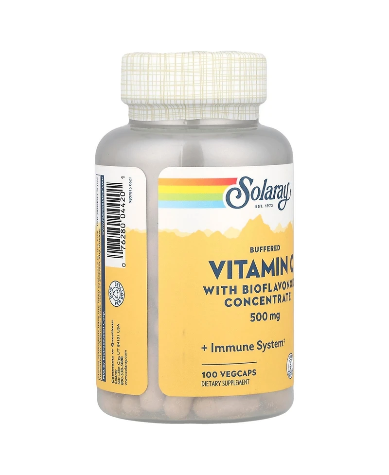 Solaray Buffered Vitamin C with Bioflavonoid Concentrate 500 mg