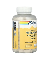 Solaray Timed Release Vitamin C with Rose Hips & Acerola 1 000 mg - 250 Tablets