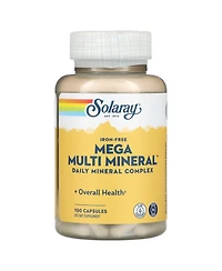 Solaray Mega Multi Mineral Iron Free - 100 Capsules
