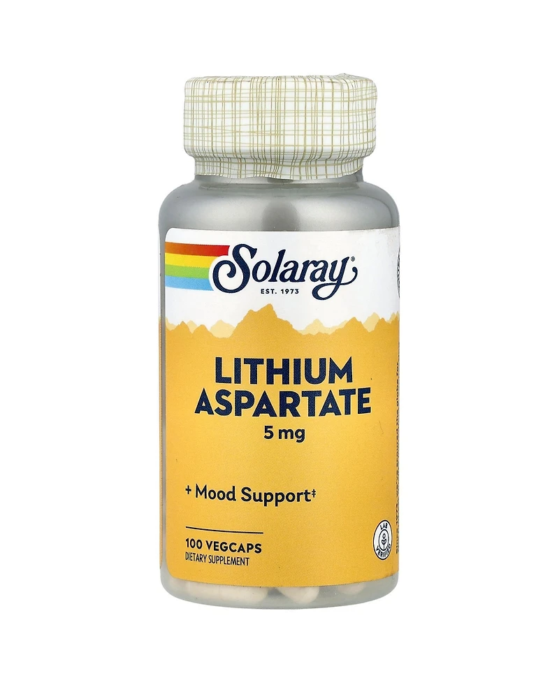 Solaray Lithium Aspartate 5 mg - 100 VegCaps