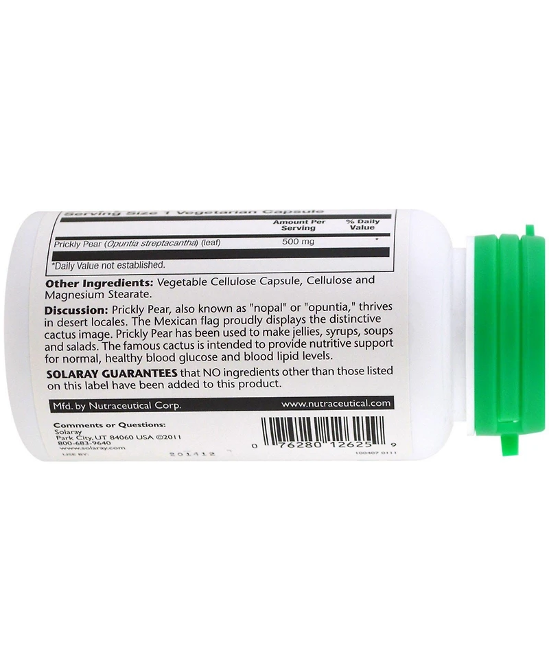 Solaray True Herbs Nopal Prickly Pear Cactus 500 mg