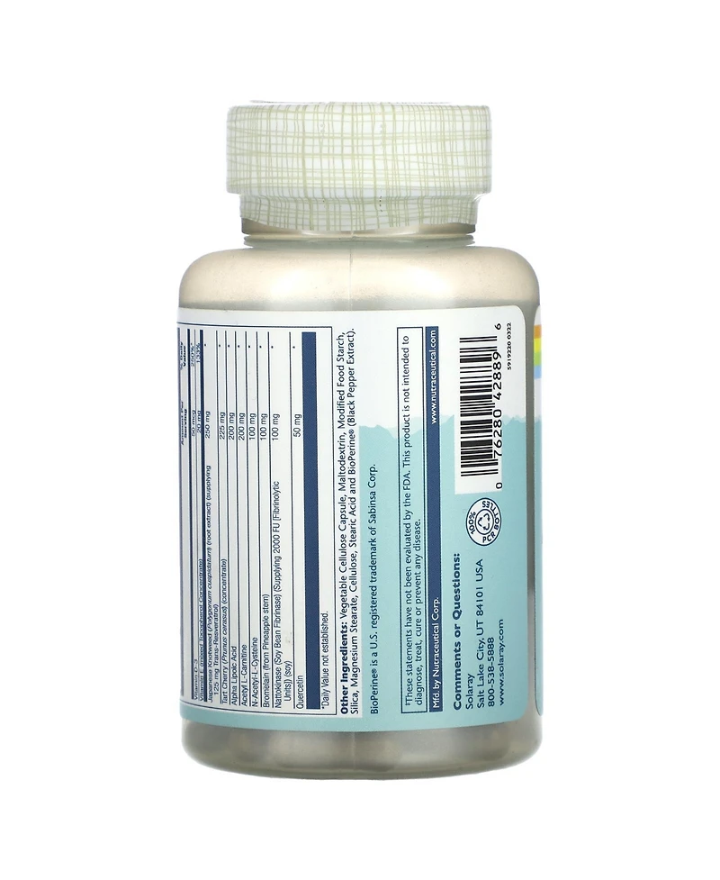 Solaray Acetyl L-Carnitine Alpha Lipoic Acid