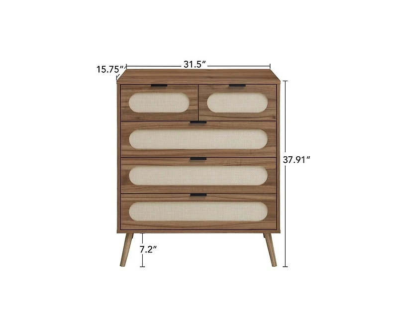 Casainc Accent Storage Cabinet with 5 Drawer