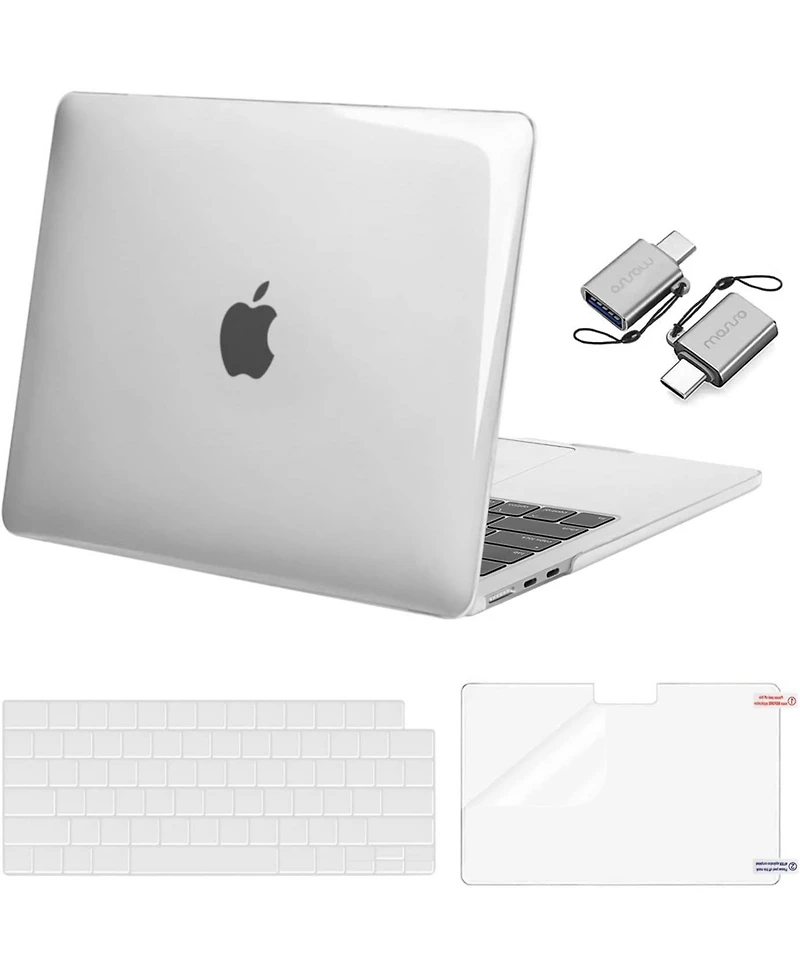 Yunzii Compatible with MacBook Air 13 inch Case 2025 2024 2023 2022 M4 A3240 M3 A3113 M2 A2681, Plastic Hard Shell&Keyboard Cover&Screen Film&Type C f
