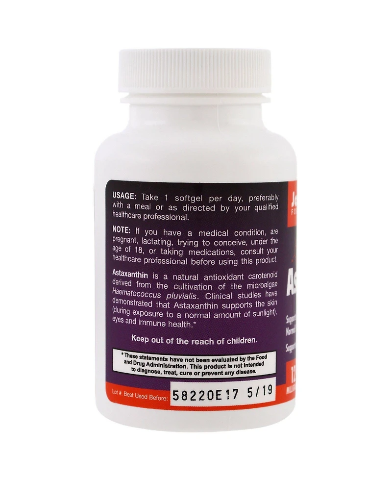 Jarrow Formulas Astaxanthin 12 mg