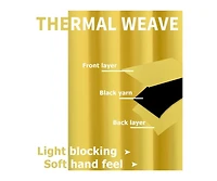 Kate Aurora 100% Hotel Thermal Blackout Yellow Grommet Top Curtain Panels - 50 in. W x 45 in. L, Yellow