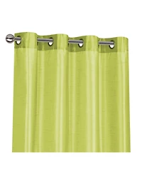 Kate Aurora Artisan Lightweight Transparent Faux Silk Sheer Grommet Single Curtain Panel