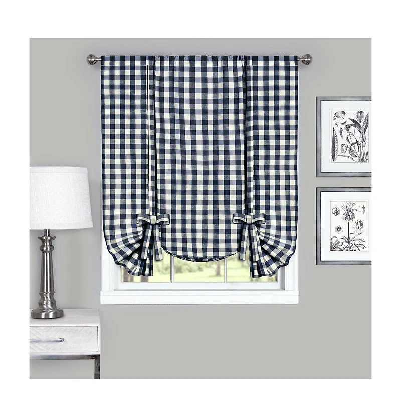 GoodGram Buffalo Check Gingham Custom Window Curtain Treatments