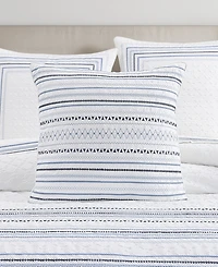 J Queen New York Bayside Embroidered Decorative Pillow, 20" x 20"