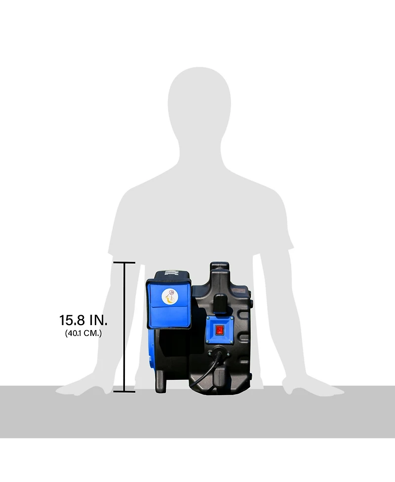 JumpOrange 2 Hp Blue Inflatable Blower - 14G, Stackable Design, 25ft Cord for Quick Setup