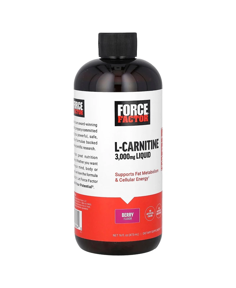 Force Factor L-Carnitine Liquid Berry 3 000 mg
