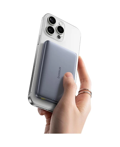 Baseus Picogo Magsafe Portable Charger 10000mAh 27W , 0.5" Ultra Slim Qi2 Certified 15W Wireless Power Bank