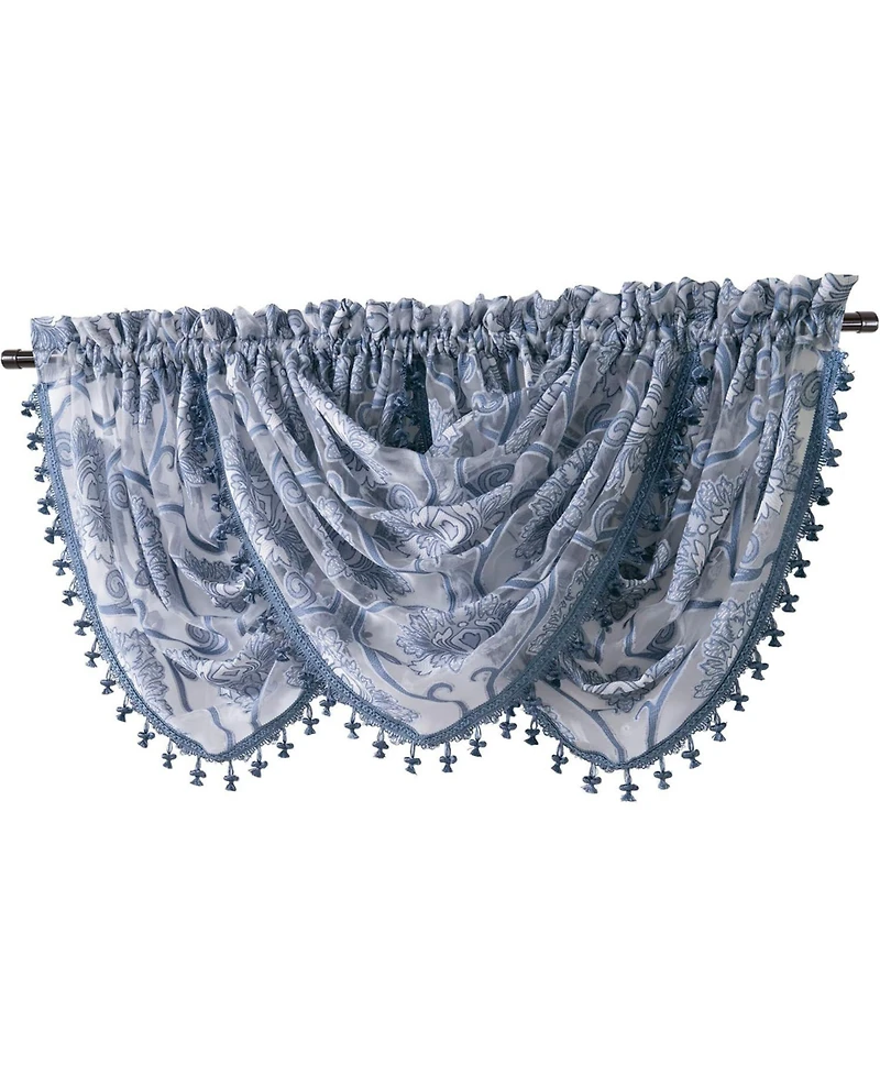 Kate Aurora Organza Sheer Milawi Complete 5 Piece Window Curtain Set