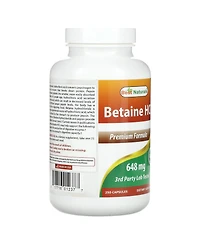 Best Naturals Betaine Hcl 648 mg