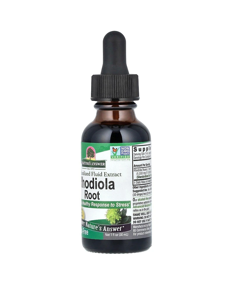 Nature's Answer Rhodiola Root Standardized Fluid Extract Alcohol-Free 1 000 mg - 1 fl oz
