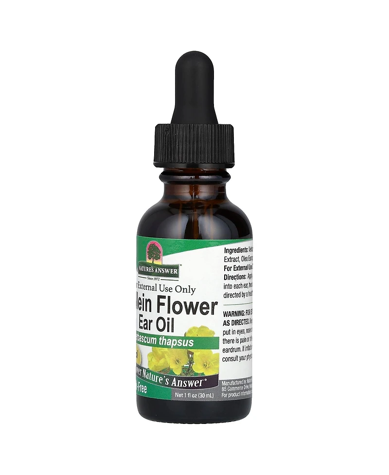 Nature's Answer Mullein Flower Ear Oil Alcohol-Free - 1 fl oz (30 ml)