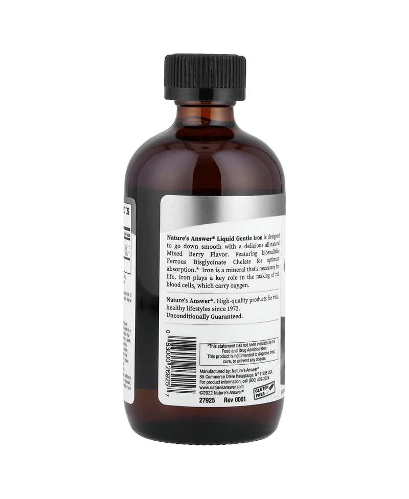 Nature's Answer Gentle Iron 8 Ounce Liquid | Supports Red Blood Cells | Supports Iron Levels