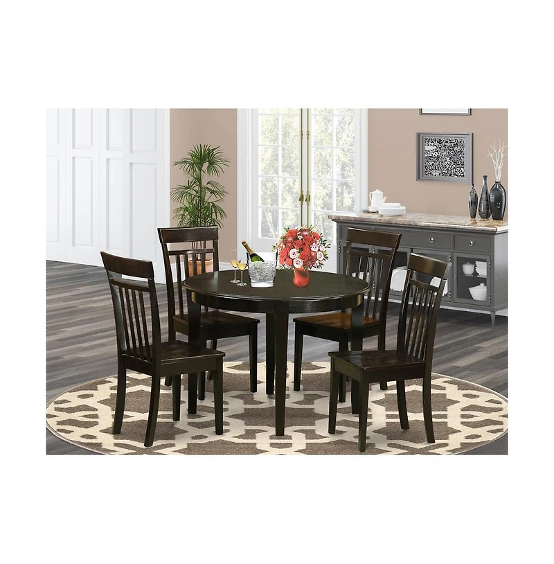 East West Furniture 5 Pc Kitchen nook Dining set-Kitchen Table and 4 Kitchen Chairs