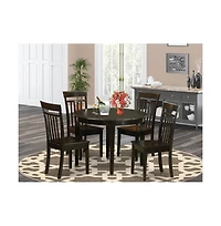 East West Furniture 5 Pc Kitchen nook Dining set-Kitchen Table and 4 Kitchen Chairs