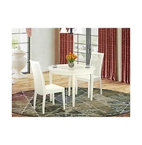 East West Furniture Dining Room Set Linen White