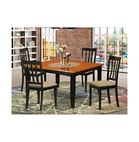 East West Furniture 5 Pc Kitchen Table set-Dining Table and 4 Wood Dining Chairs