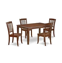 East West Furniture Dining Room Set Mahogany