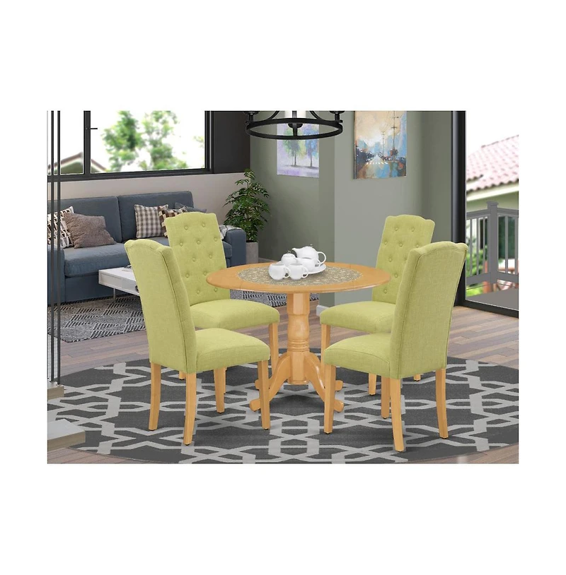 East West Furniture Dining Room Set Oak