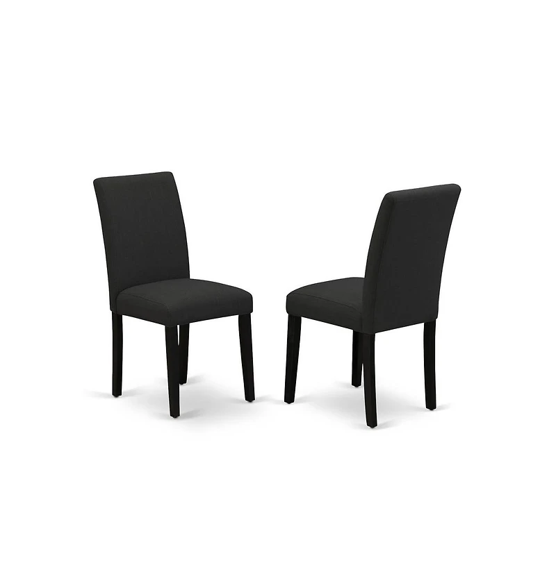 East West Furniture 5-Pc Kitchen Table Set Includes 4 Upholstered Chairs with Upholstered Seat and High Back and a Rectangular Dinner Table