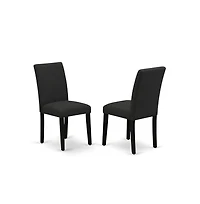 East West Furniture 5-Pc Kitchen Table Set Includes 4 Upholstered Chairs with Upholstered Seat and High Back and a Rectangular Dinner Table