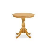 East West Furniture 3-Pc Dining Table Set - 2 Parson Dining Room Chairs and 1 Modern Dining Table (Oak Finish)