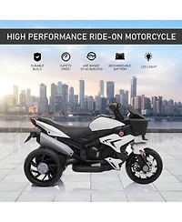 Aosom 3-Wheel Kids Ride On Motorcycle W/ High-Traction Wheels,