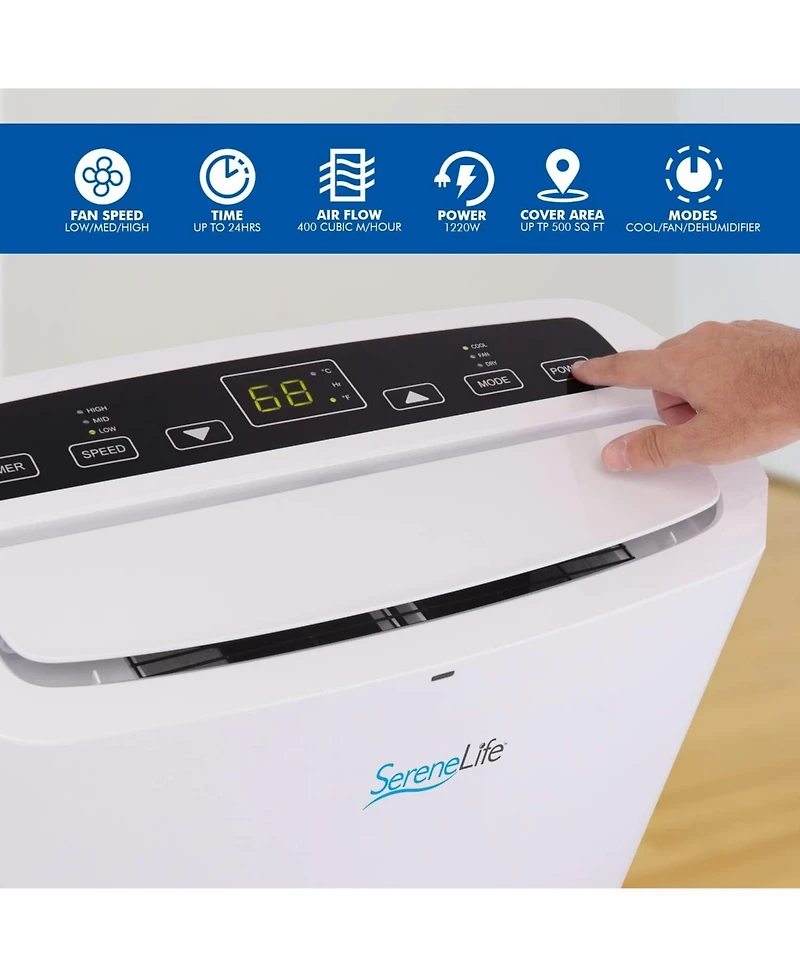 Portable Air Conditioner - Compact Home A/C Cooling Unit with Built-in Dehumidifier & Fan Modes, Includes Window Mount Kit (14,000 Btu