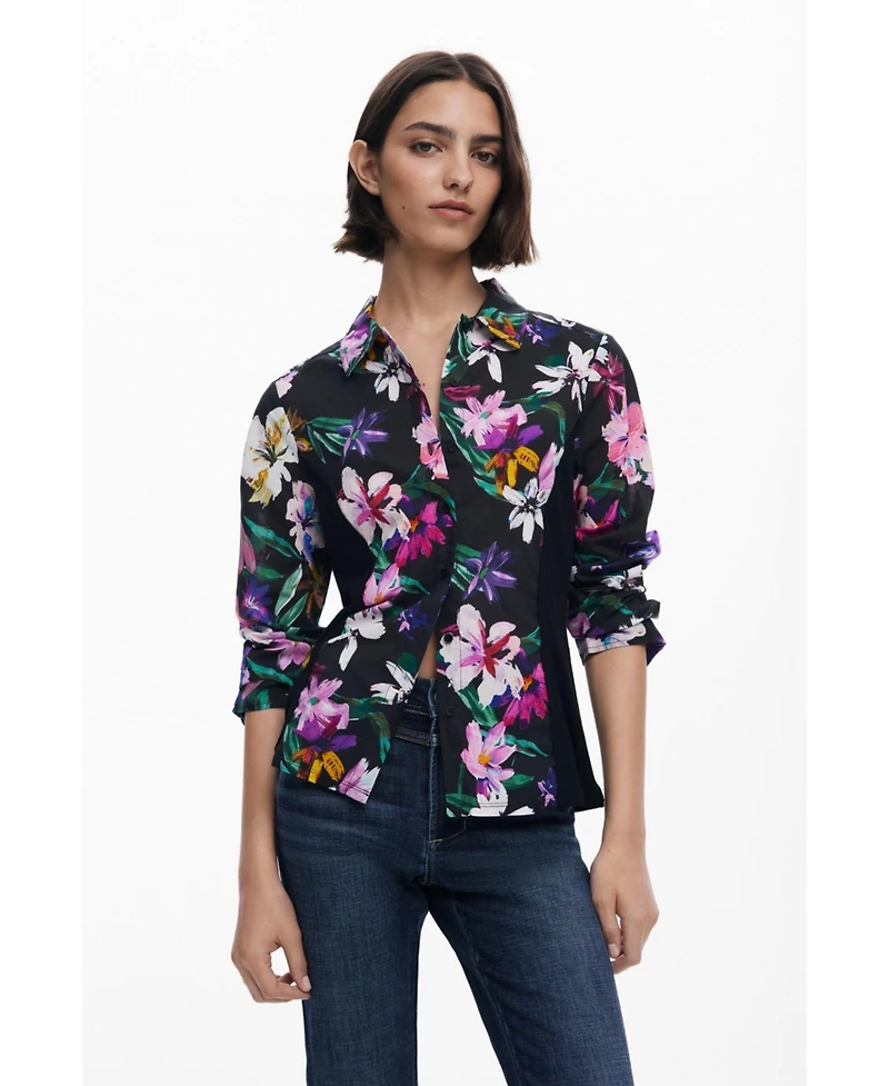 Desigual Women's Combined silhouette floral shirt