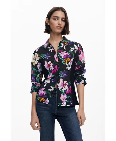 Desigual Women's Combined silhouette floral shirt