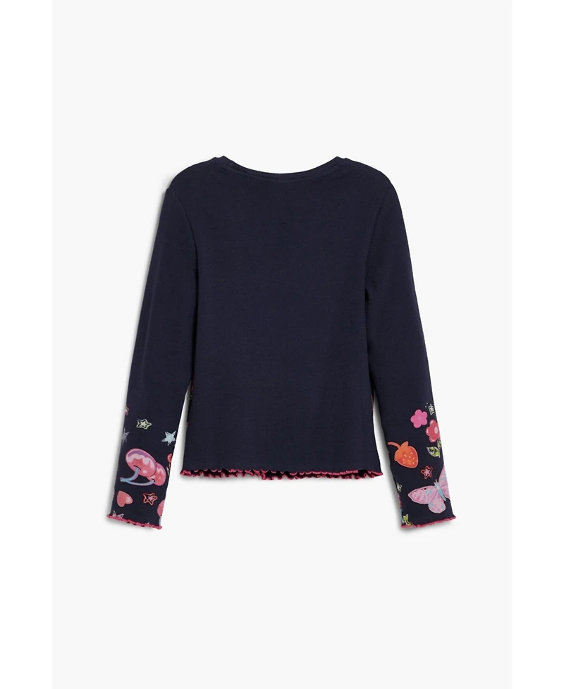 Desigual Girls Girls's Long sleeve T-shirt with floral logo