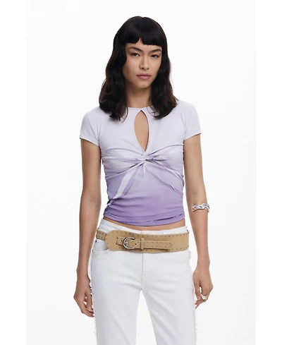 Desigual Women's Short-sleeve T-shirt with opening