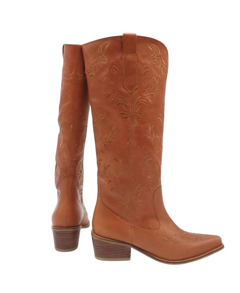 Stivali New York Women's Jolene Leather Cowboy Boots