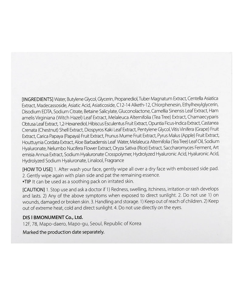 d'Alba Daily Mild Cica Calming Pad 50 Pads