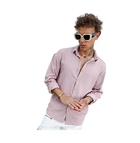 Campus Sutra Men's Nude Pink Spear-Textured Shirt
