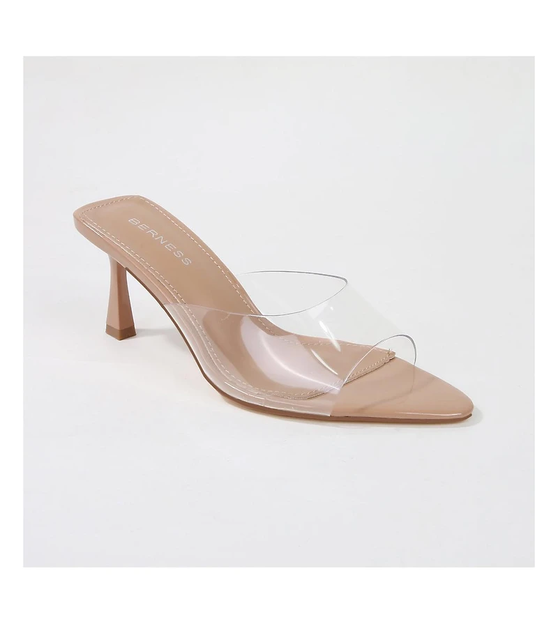 Berness Cana Clear Vinyl Slide Heels