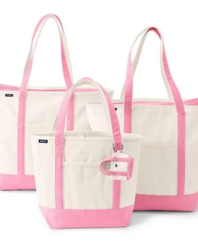 Lands End 4 Pack Canvas Pocket Tote Bundle