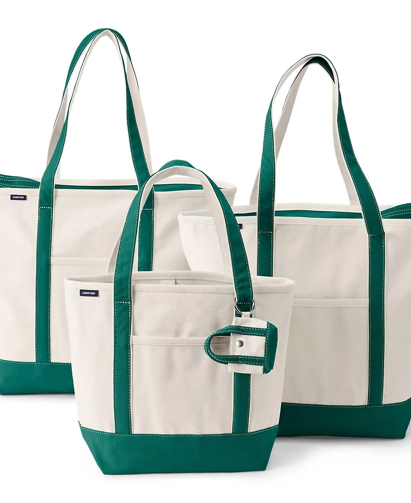 Lands' End 4 Pack Canvas Pocket Tote Bundle