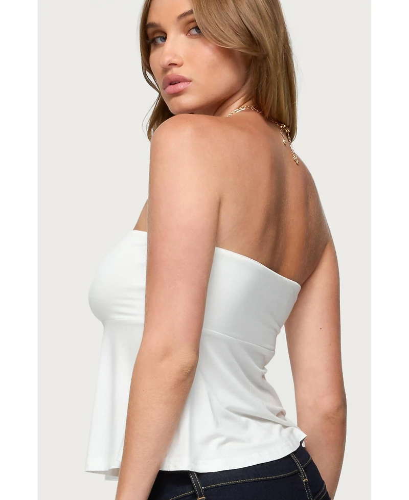 Edikted Women's Beaux Strapless Babydoll Top