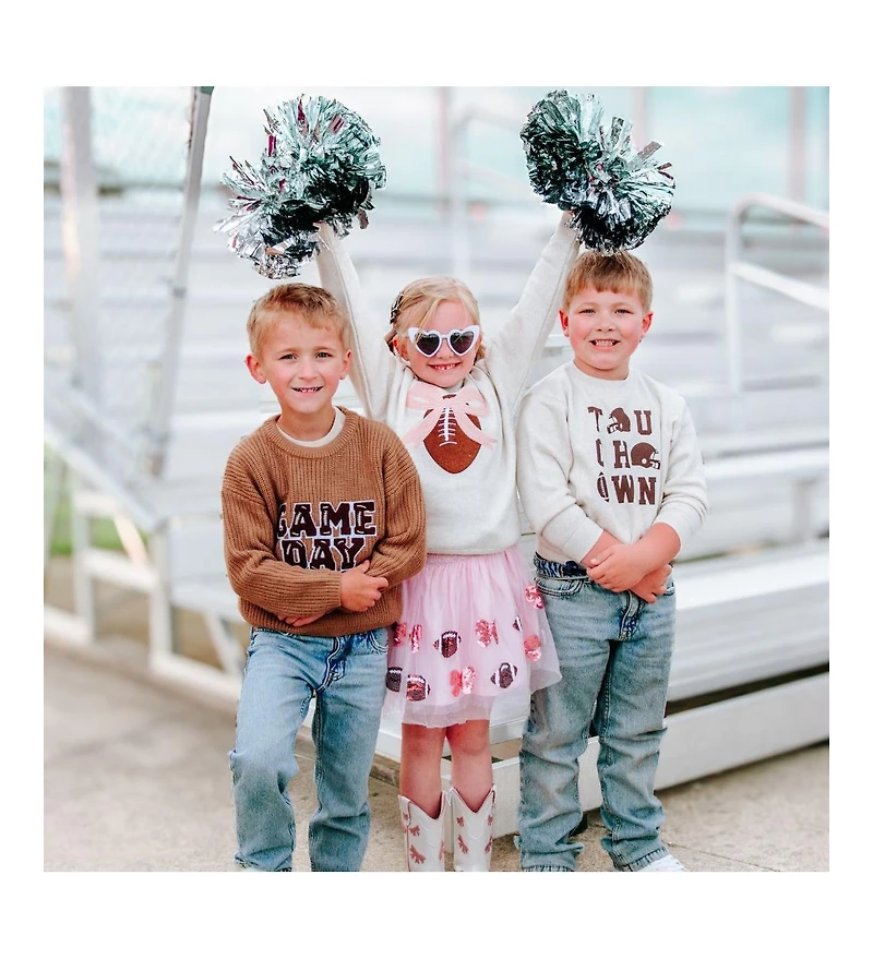 Sweet Wink Little and Big Boys Game Day Patch Knit Sweater